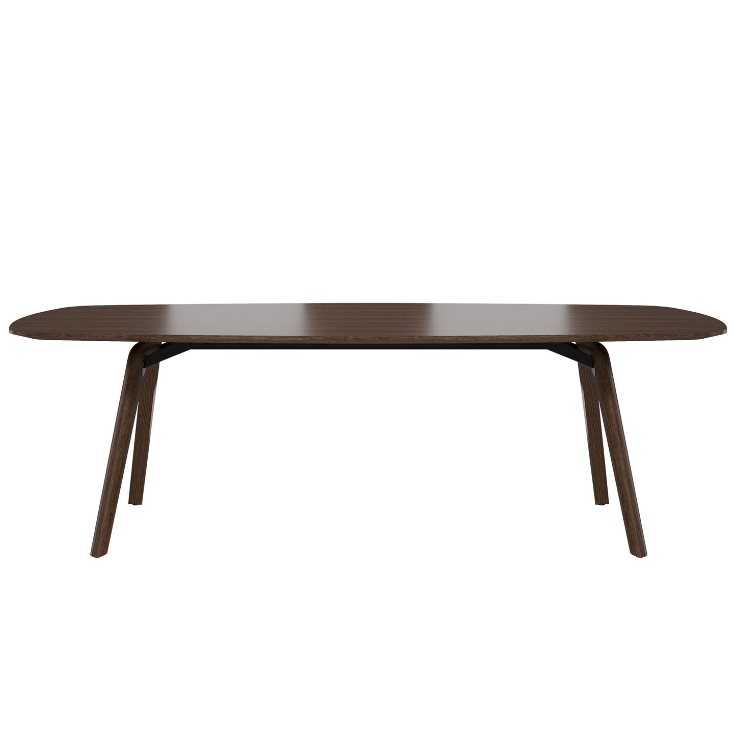 BRALCO RAIL meeting table | Boat shape 2400 - 2800 mm (8 - 10 people) | Real wood, oak tobacco