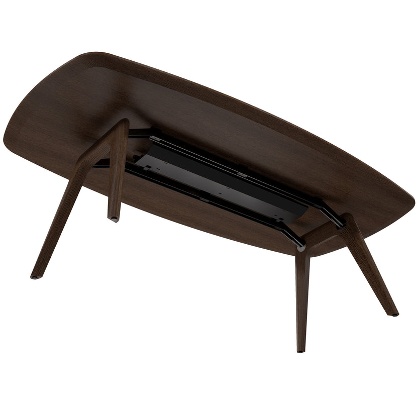 BRALCO RAIL meeting table | Boat shape 2400 - 2800 mm (8 - 10 people) | Real wood, oak tobacco