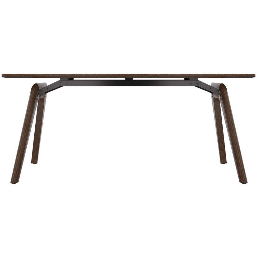 Bralco RAIL Tableau de réunion | 1800 - 2400 mm (6 - 8 personnes) | Vrai bois, tabac en chêne