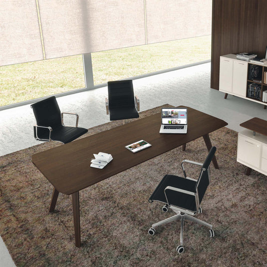 BRALCO RAIL meeting table | 1800 - 2400 mm (6 - 8 people) | Real wood, oak tobacco