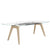 Bralco RAIL Conference table | Boot shape, 2400 x 1200 x 750 mm (8 people) | Glass table plate