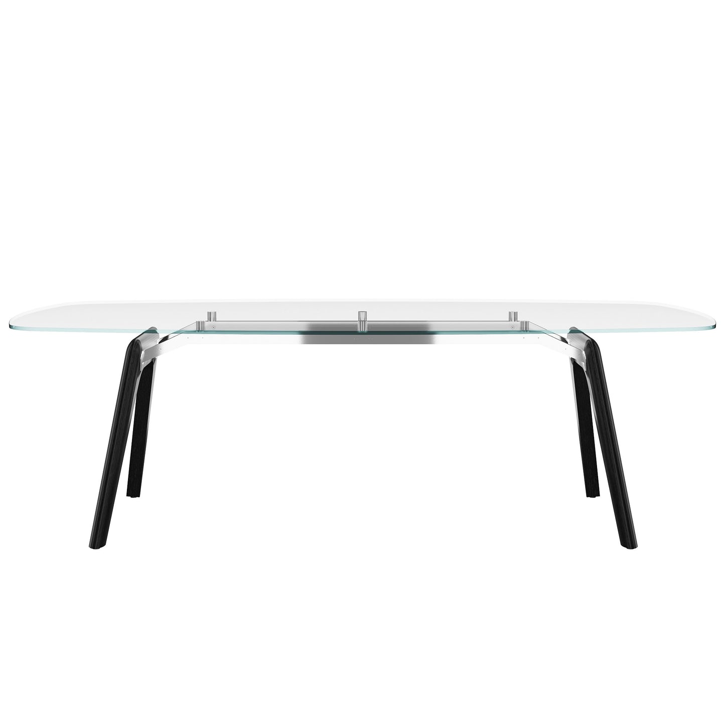 Bralco RAIL Conference table | Boot shape, 2400 x 1200 x 750 mm (8 people) | Glass table plate