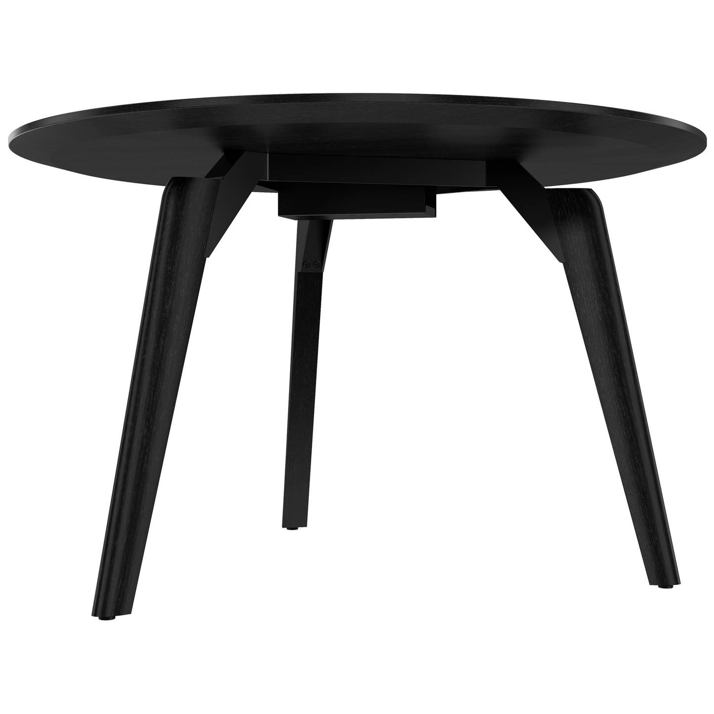 Bralco RAIL Tableau de réunion | Round, 1200 - 1600 mm (4 - 6 personnes), vrai bois, chêne noir
