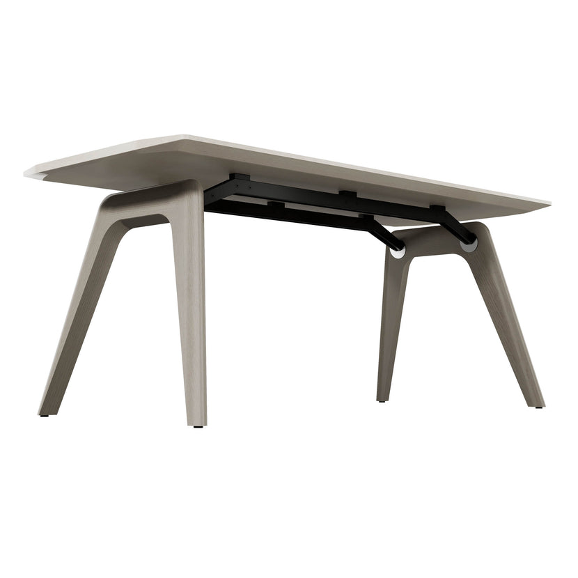Bralco RAIL Scrivania | 1800 - 2400 mm | Vero legno, grigio chiaro di quercia
