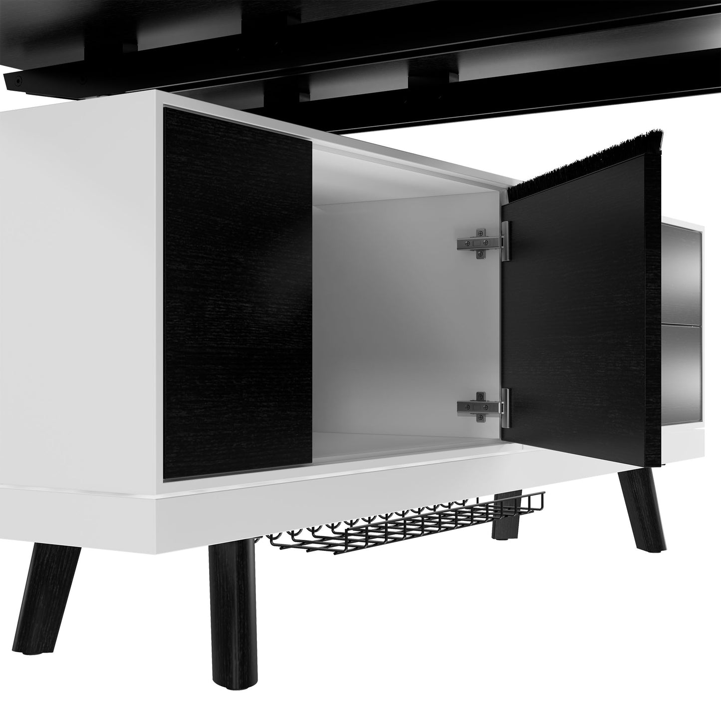 Bralco RAIL Bureau | 1800 - 2400 mm, basboard intégré, bois réel, chêne noir
