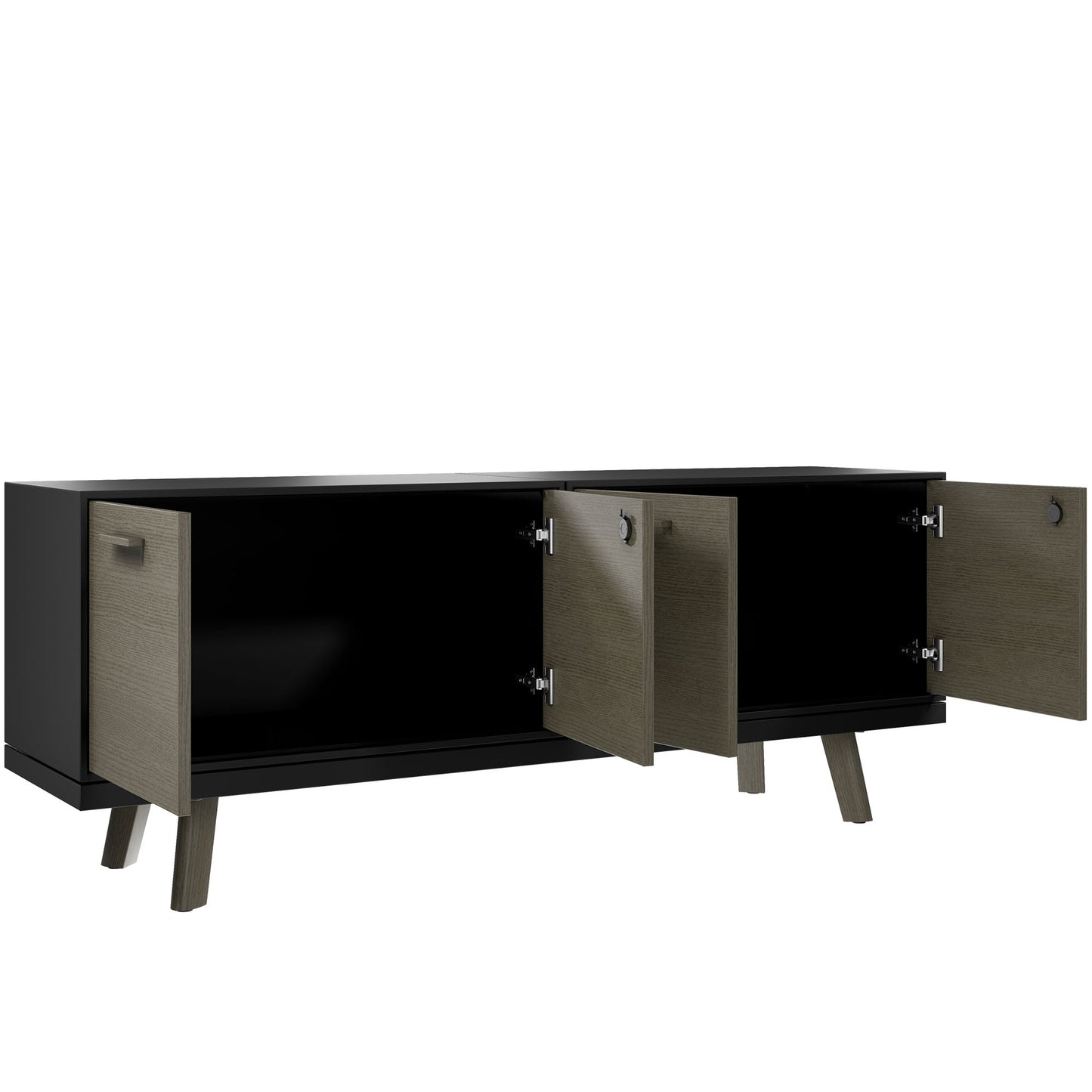 Bralco RAIL Punti di bassa bordo | 1,5 OH, 1603 x 400 mm, grigio scuro in rovere