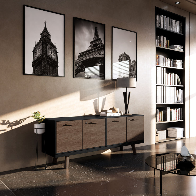 Bralco RAIL Punti di bassa bordo | 1,5 OH, 1603 x 400 mm, bianco di quercia