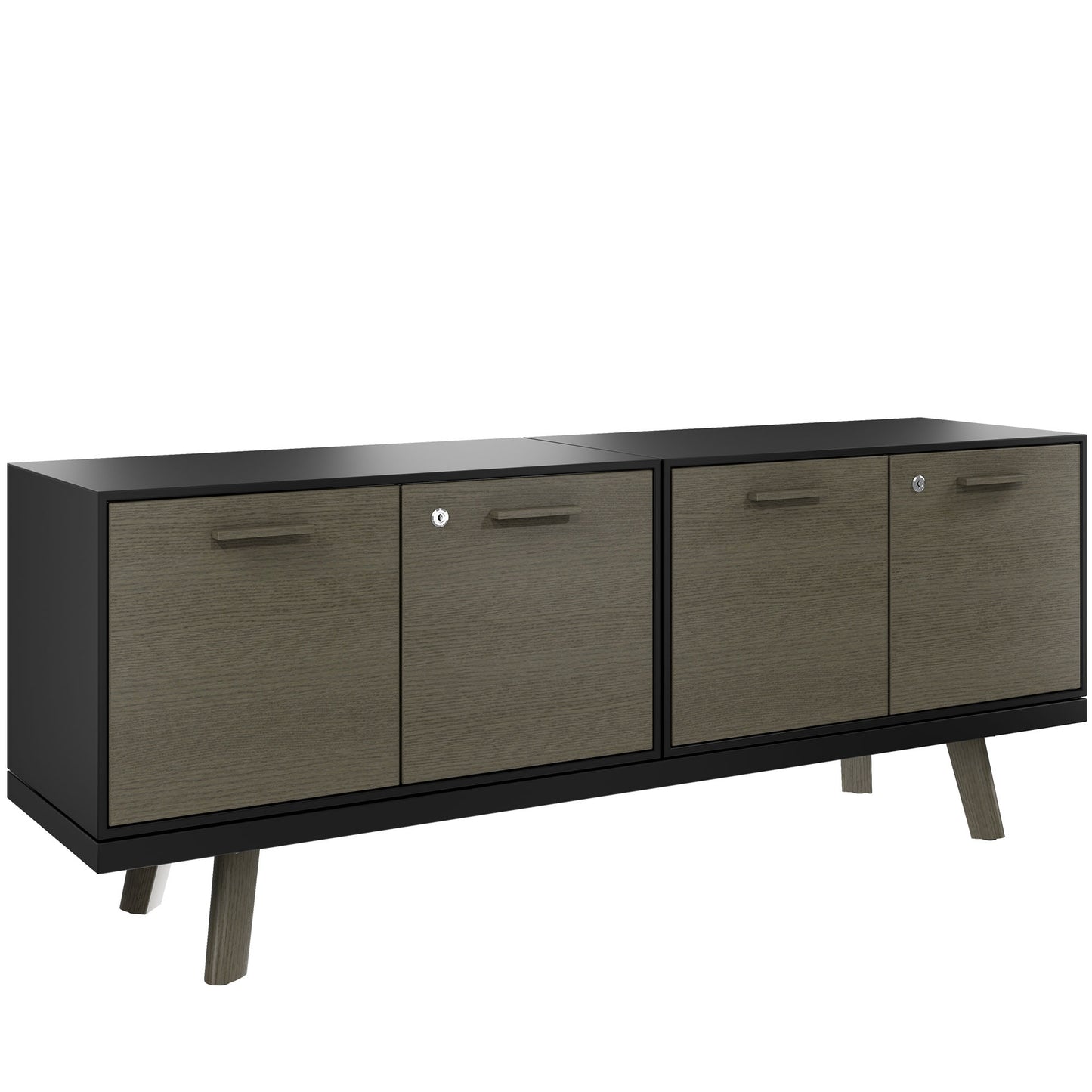 Bralco RAIL Punti di bassa bordo | 1,5 OH, 1603 x 400 mm, grigio scuro in rovere