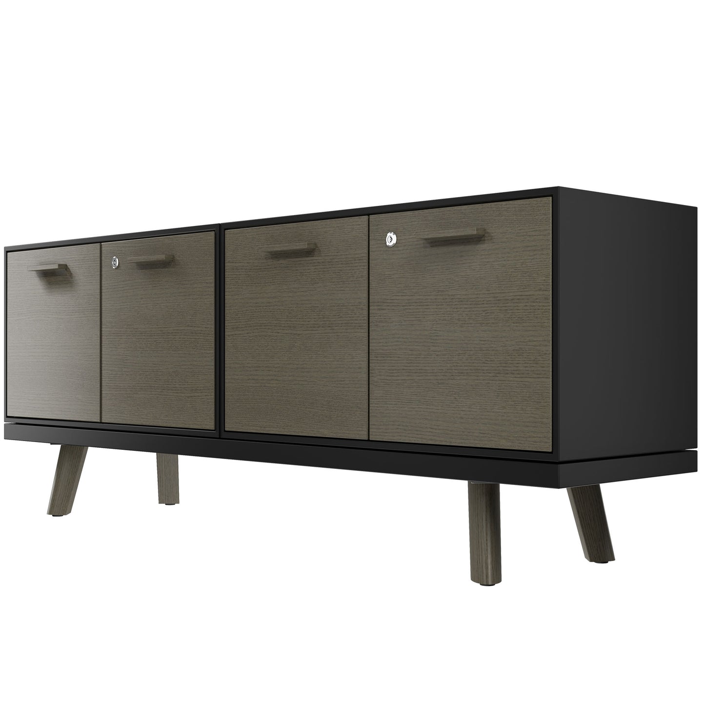 Bralco RAIL Punti di bassa bordo | 1,5 OH, 1603 x 400 mm, grigio scuro in rovere