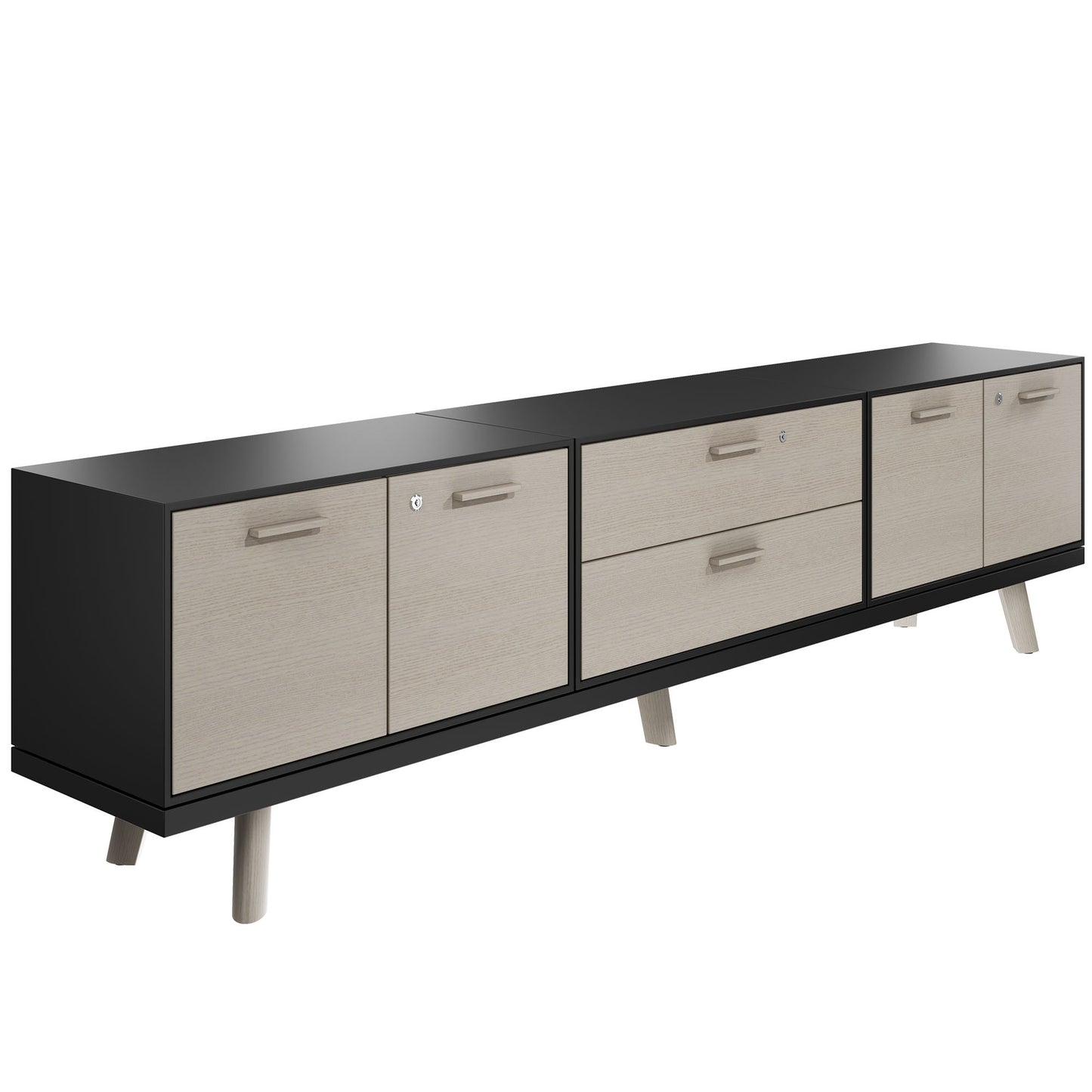 Bralco RAIL Punti di bassa bordo | 1,5 OH, 2400 x 400 mm, grigio chiaro di quercia