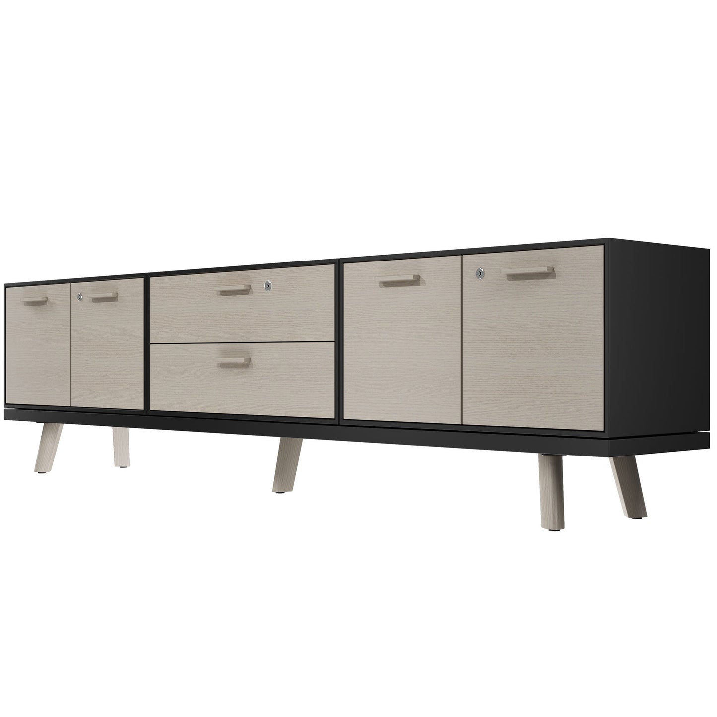 Bralco RAIL Punti di bassa bordo | 1,5 OH, 2400 x 400 mm, grigio chiaro di quercia