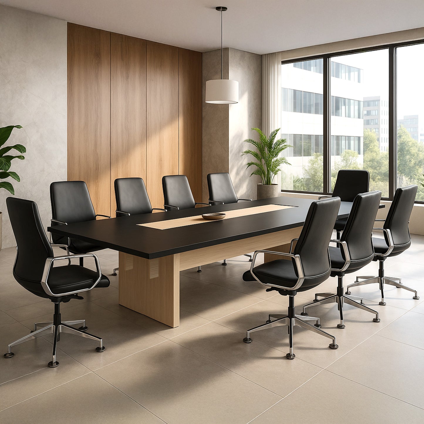 BRALCO SILE conference table | 3200 - 4800 mm (6 - 20 people), medium use, black