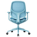 BREATHE Office Swivel Chair | Fixed Armrests, 5-Star Base, Blue - 6 Thumbnail Image