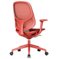 BREATHE office swivel chair | Fixed armrests, 5-star base, red - 5 Thumbnail Image