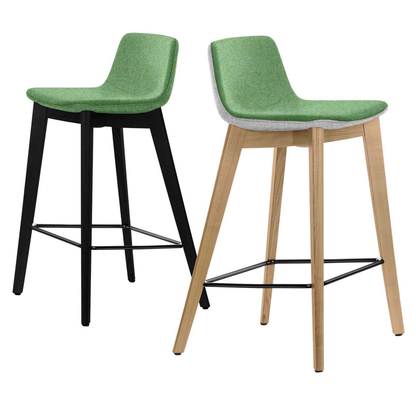 TWIST&SIT Tabouret de bar | Cadre en bois massif, hauteur du siège de 635 mm, synergie de couverture en laine