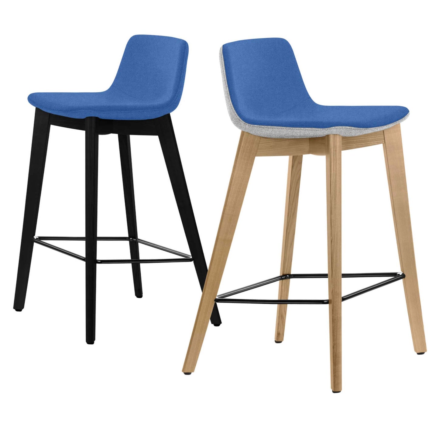 TWIST&SIT Tabouret de bar | Cadre en bois massif, hauteur du siège de 635 mm, synergie de couverture en laine