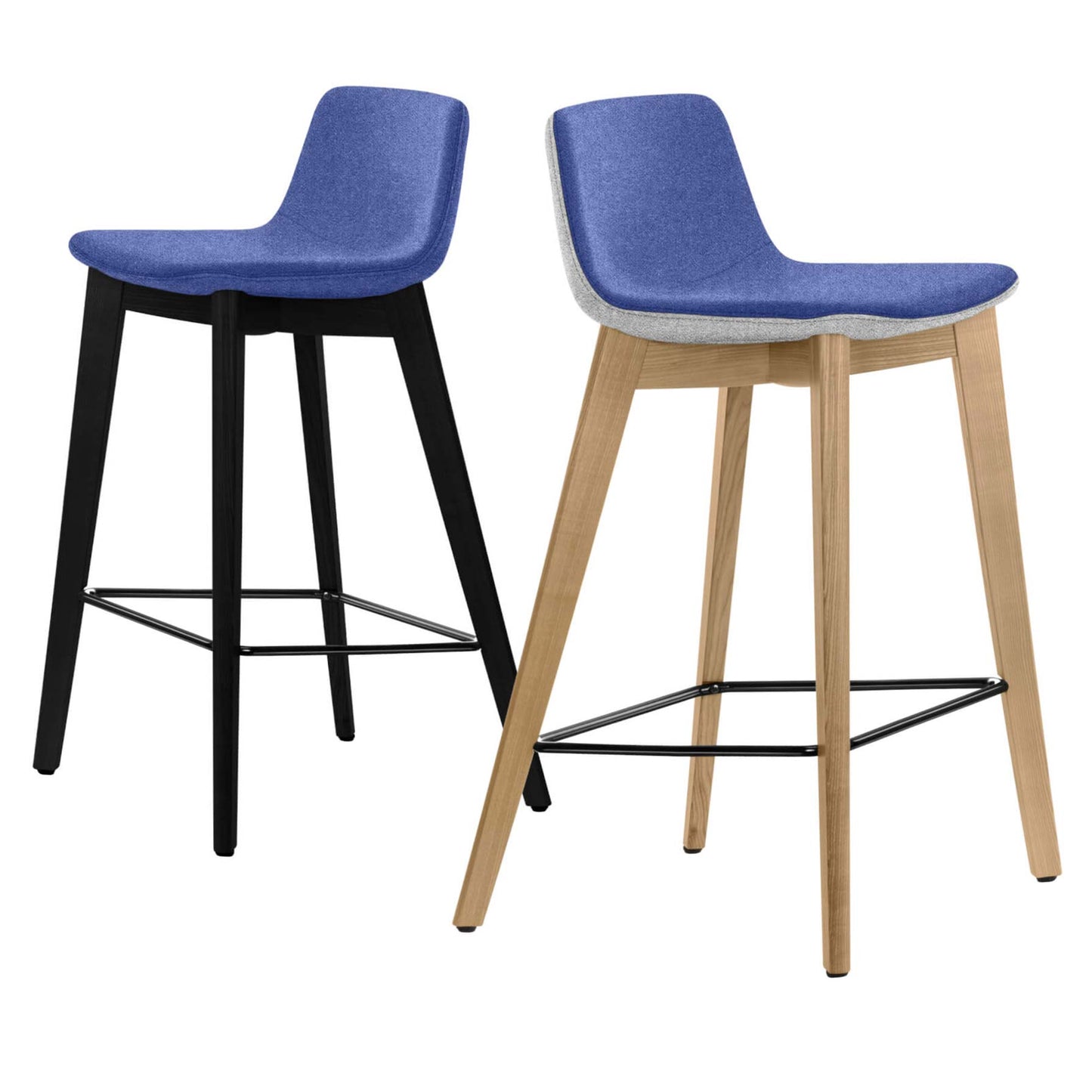 TWIST&SIT Tabouret de bar | Cadre en bois massif, hauteur du siège de 635 mm, synergie de couverture en laine
