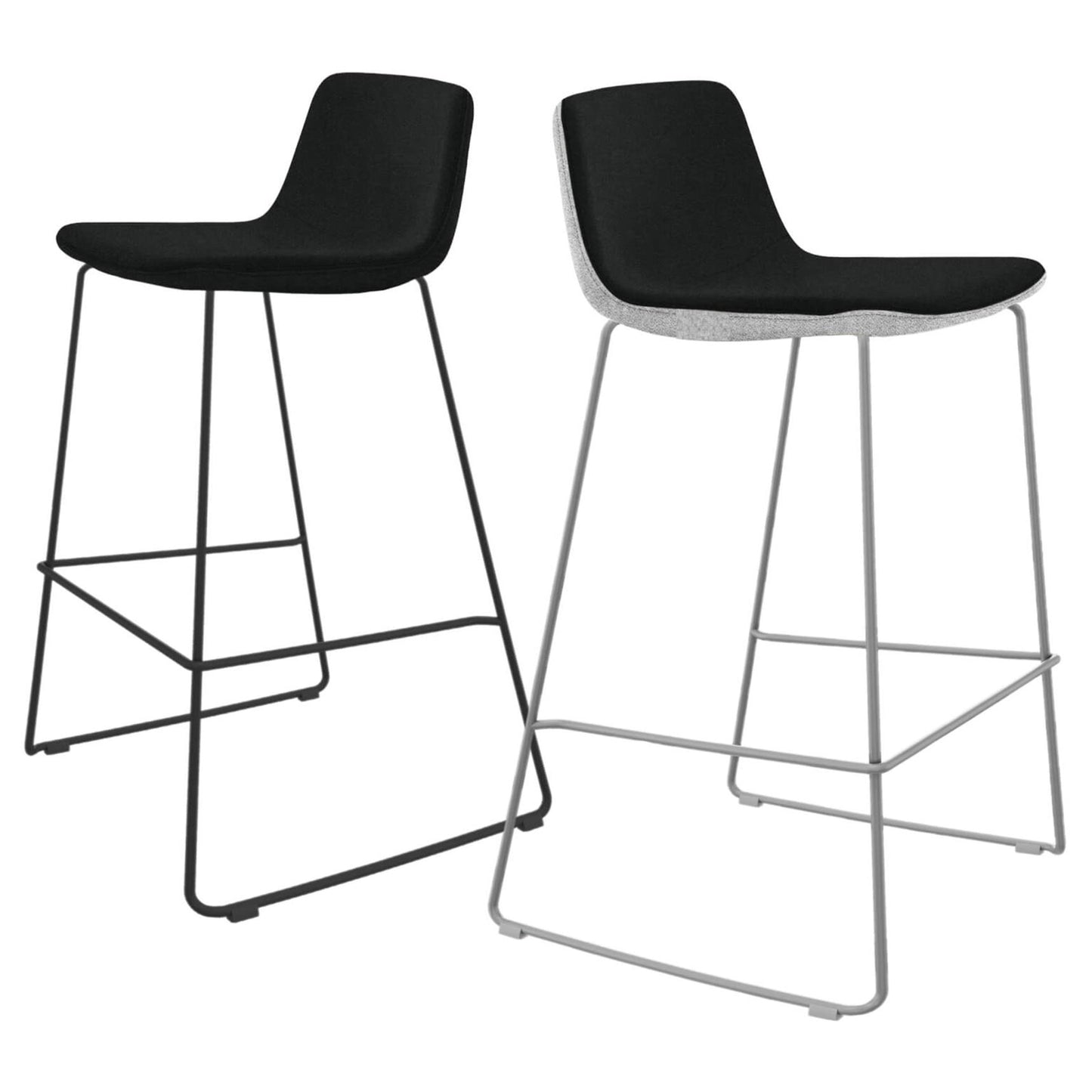 TWIST&SIT Sgabello da bar | Frame di coppia, altezza del sedile da 635 mm, copertura di lana sinergia