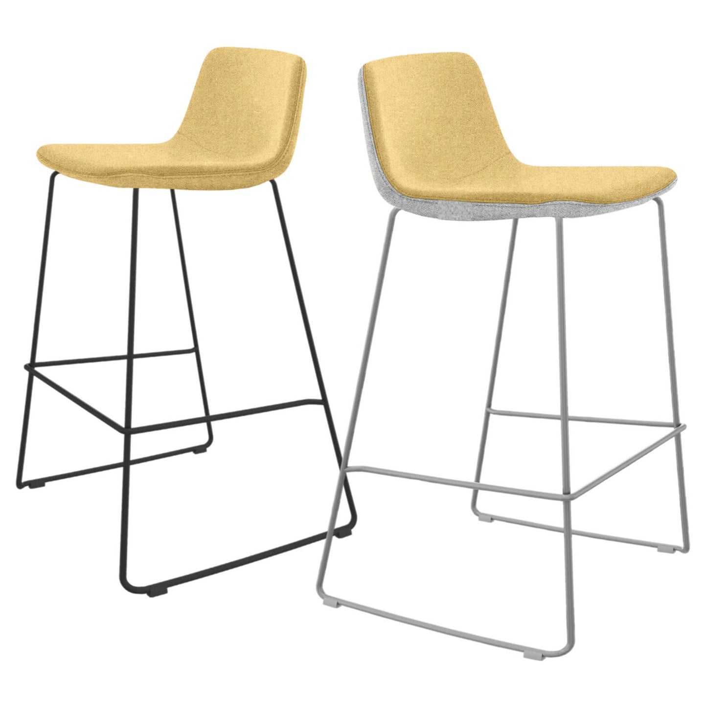 TWIST&SIT Sgabello da bar | Frame di coppia, altezza del sedile da 635 mm, copertura di lana sinergia