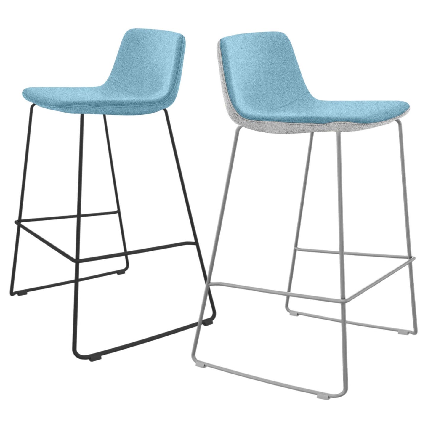 TWIST&SIT Sgabello da bar | Frame di coppia, altezza del sedile da 635 mm, copertura di lana sinergia
