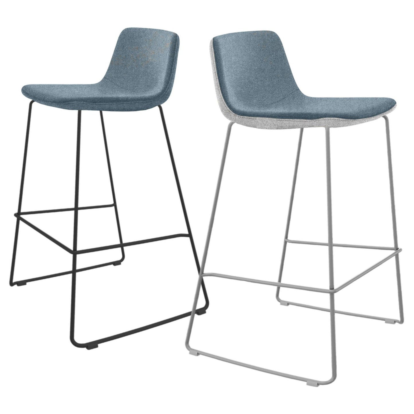 TWIST&SIT Sgabello da bar | Frame di coppia, altezza del sedile da 635 mm, copertura di lana sinergia