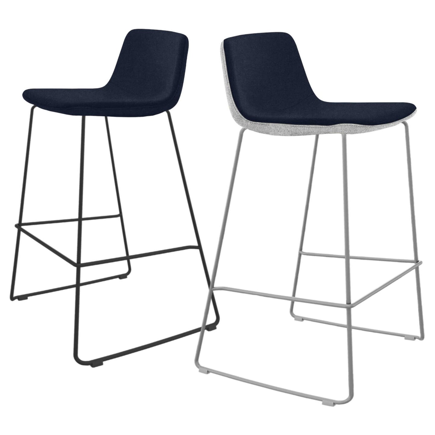 TWIST&SIT Sgabello da bar | Frame di coppia, altezza del sedile da 635 mm, copertura di lana sinergia