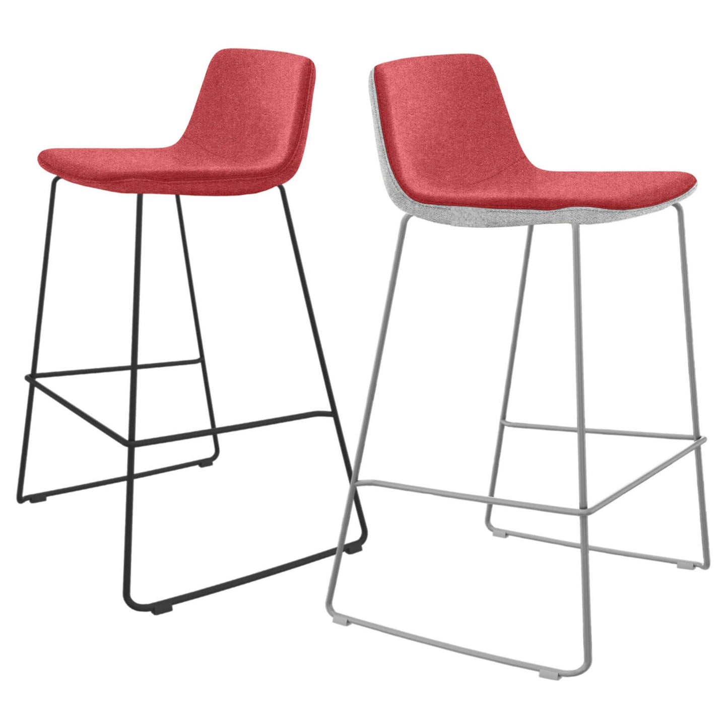 TWIST&SIT Sgabello da bar | Frame di coppia, altezza del sedile da 635 mm, copertura di lana sinergia