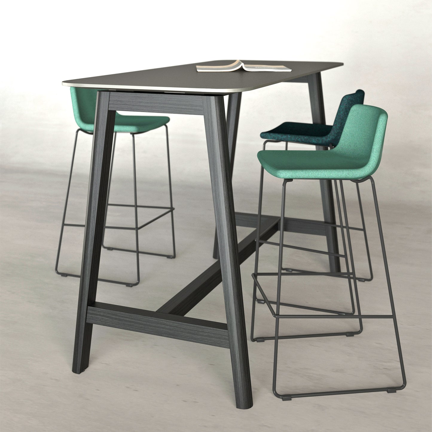 TWIST&SIT Sgabello da bar | Frame di coppia, altezza del sedile da 635 mm, copertura di lana sinergia