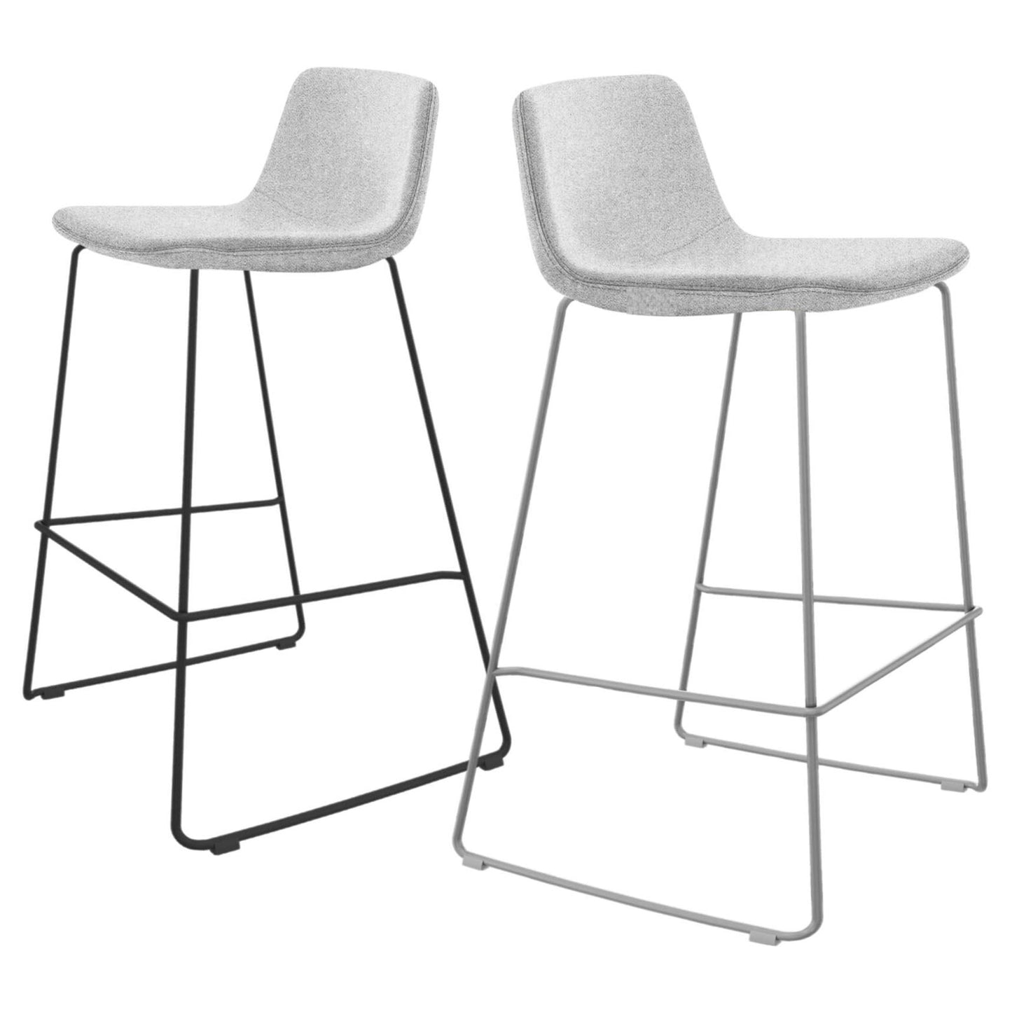 TWIST&SIT Sgabello da bar | Frame di coppia, altezza del sedile da 635 mm, copertura di lana sinergia