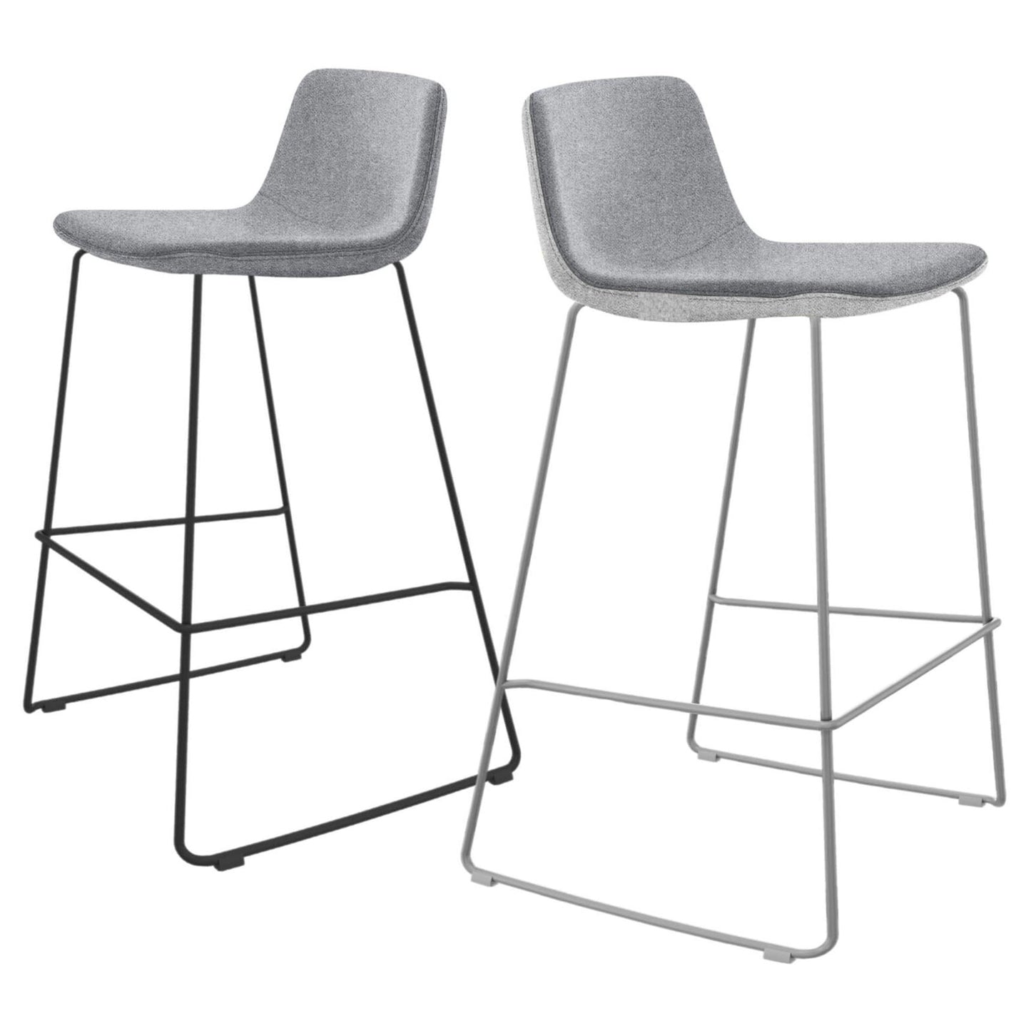 TWIST&SIT Sgabello da bar | Frame di coppia, altezza del sedile da 635 mm, copertura di lana sinergia