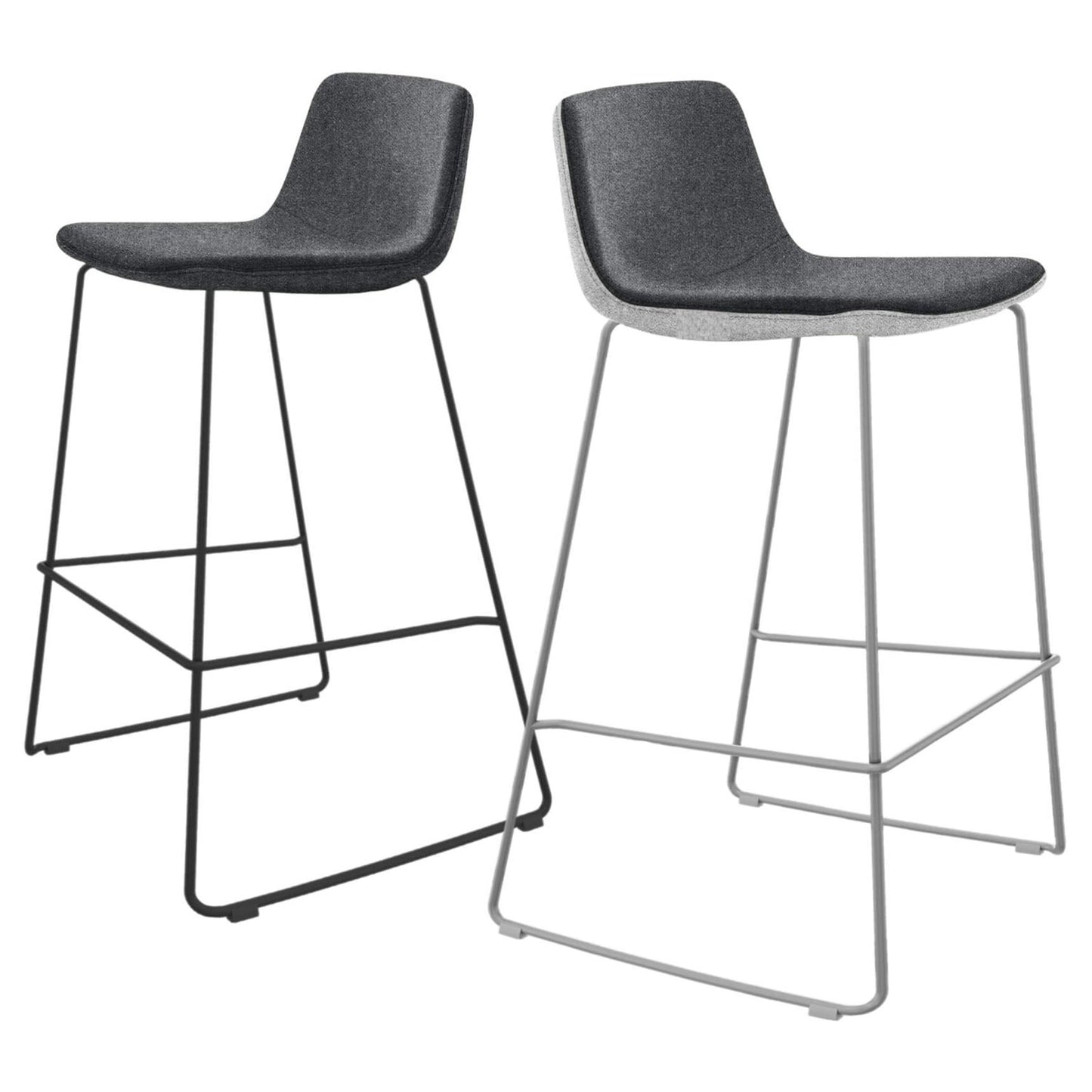 TWIST&SIT Sgabello da bar | Frame di coppia, altezza del sedile da 635 mm, copertura di lana sinergia
