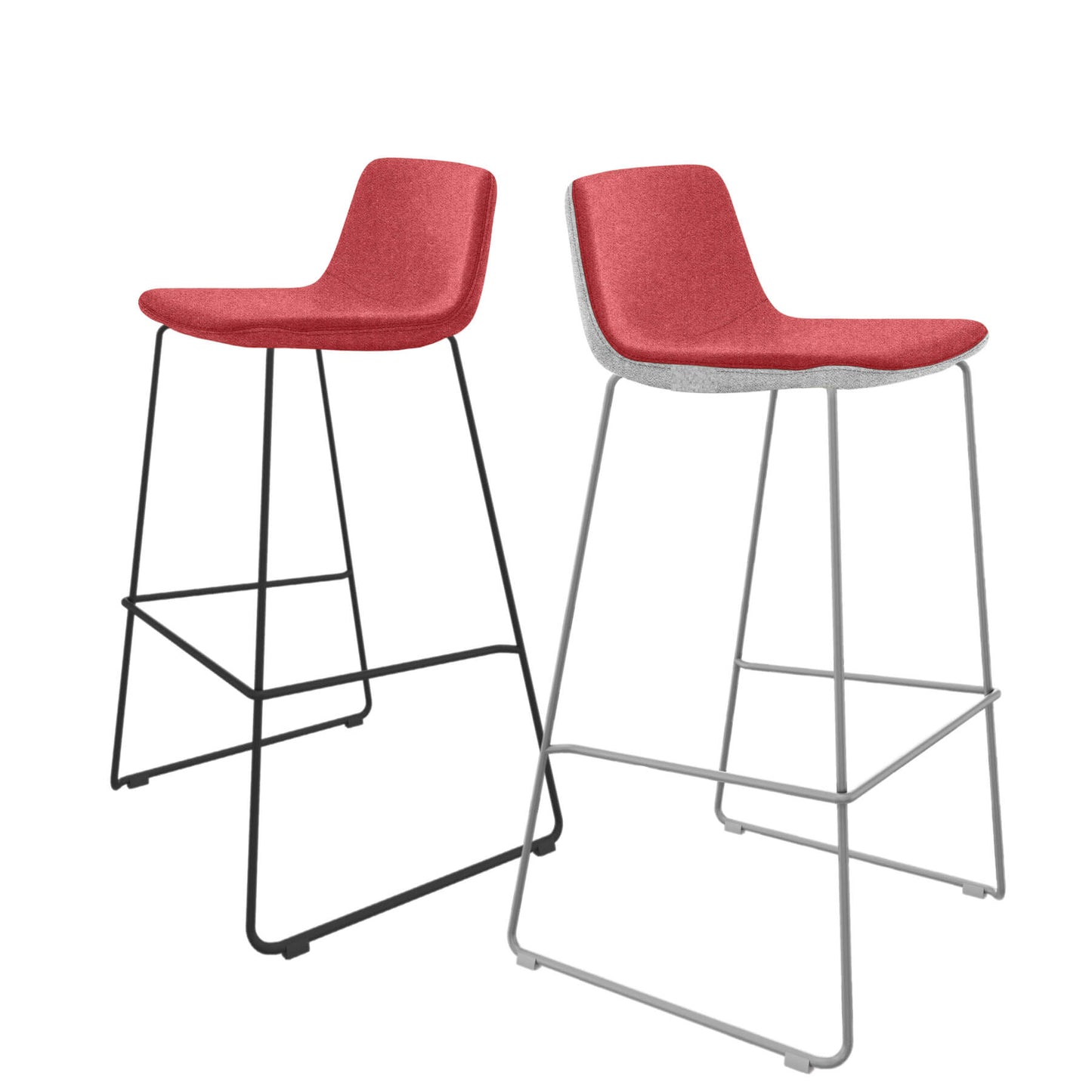 TWIST&SIT bar stool | Sled base, 735 mm seat height, wool cover SYNERGY