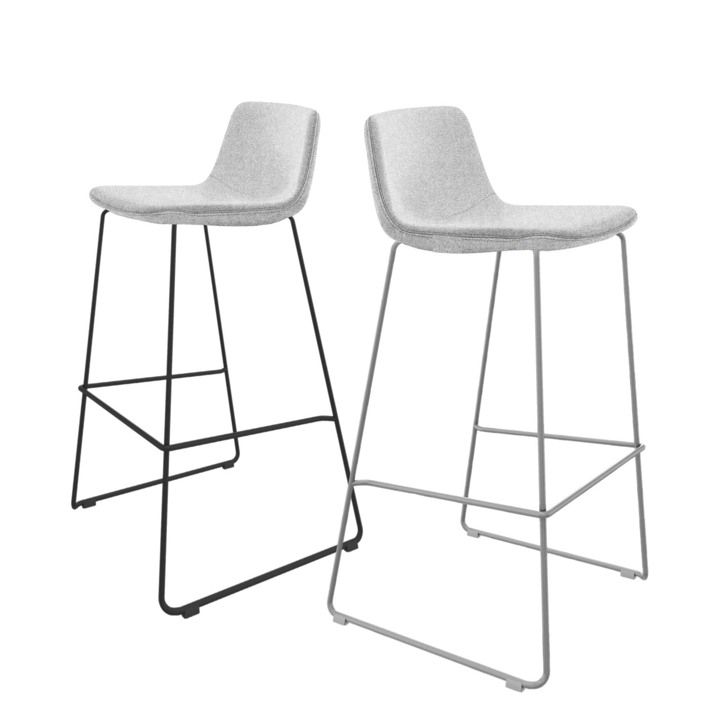 TWIST&SIT bar stool | Sled base, 735 mm seat height, wool cover SYNERGY