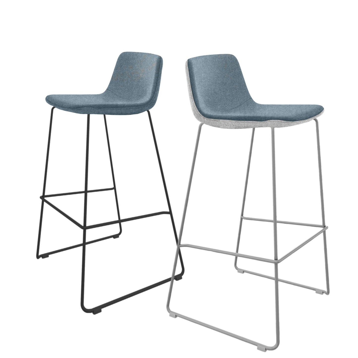 TWIST&SIT bar stool | Sled base, 735 mm seat height, wool cover SYNERGY