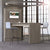 MEDIAWALL Tableau de réunion | Présentation multimédia, support de moniteur, prise intégrée, 1932 x 1200 mm, North Oak Gray
