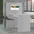 MEDIAWALL Tabella delle riunioni | Presentazione multimediale, supporto del monitor, socket integrato, 1932 x 1200 mm, grigio perla