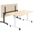 Mara - TILTING Tabella pieghevole | Arrotolabile, pieghevole, 1600 x 800 mm, acero