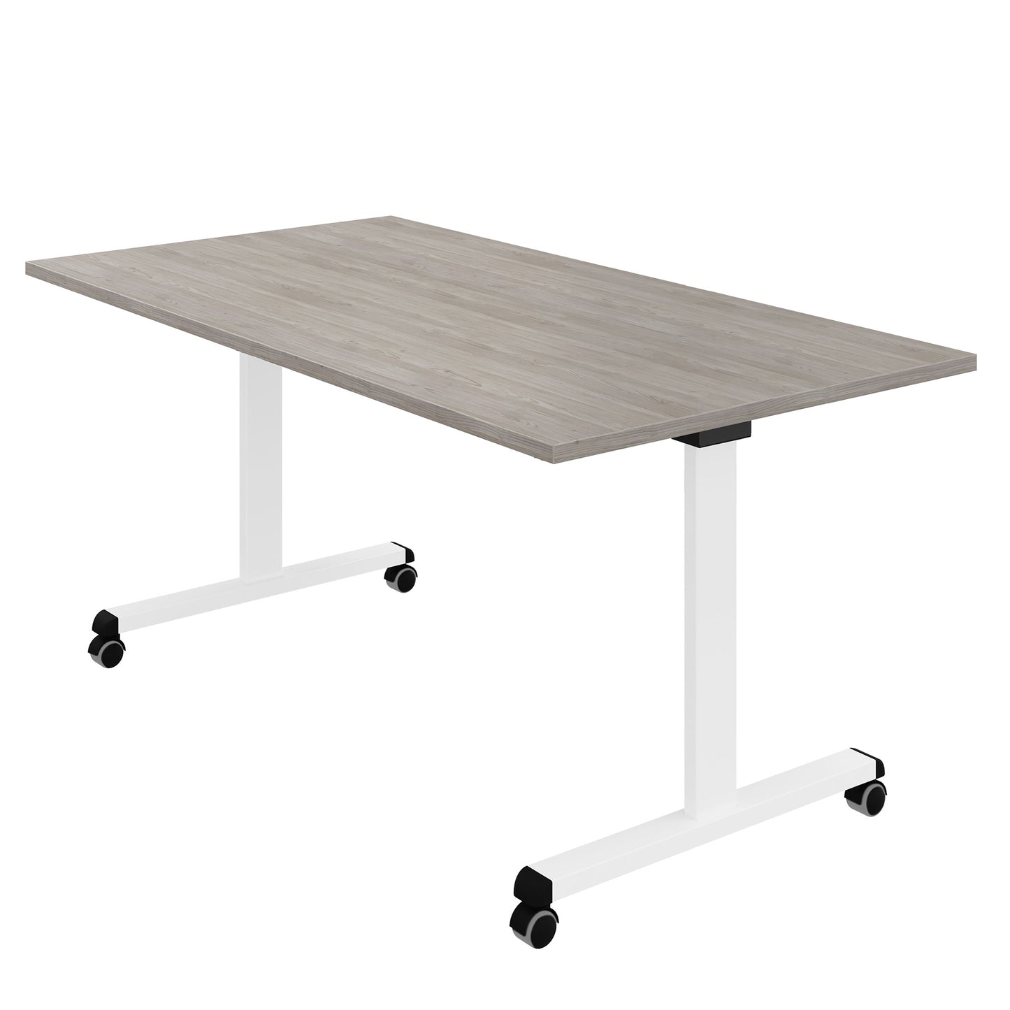 Mara - TILTING Table pliante | Roulable, pliable, 1600 x 800 mm, gris de chêne nord