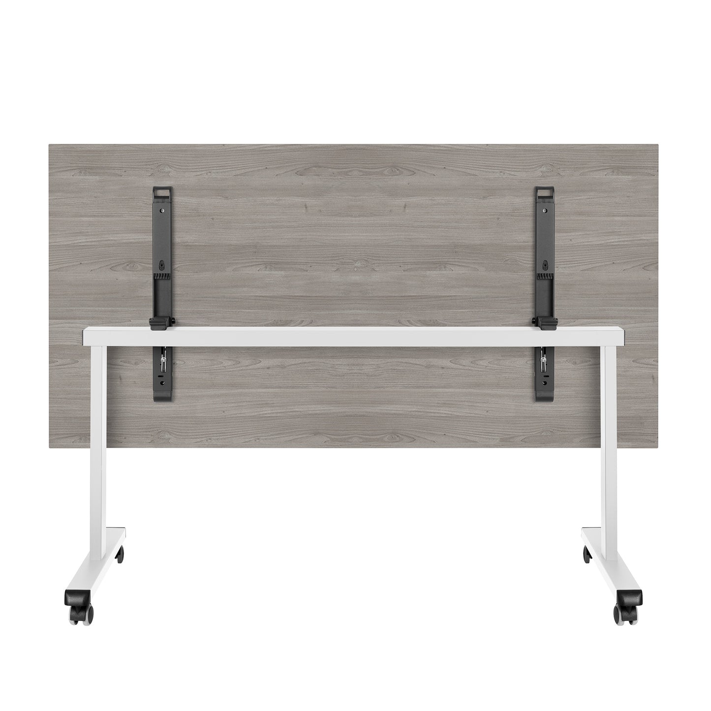 Mara - TILTING Table pliante | Roulable, pliable, 1600 x 800 mm, gris de chêne nord