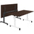 Mara - TILTING Table pliante | Roulable, pliable, 1600 x 800 mm, noix