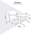 MARA - TILTING Table pliante | Roulante, pliable, 1600 x 800 mm, gris perle - 13 Thumbnail Image