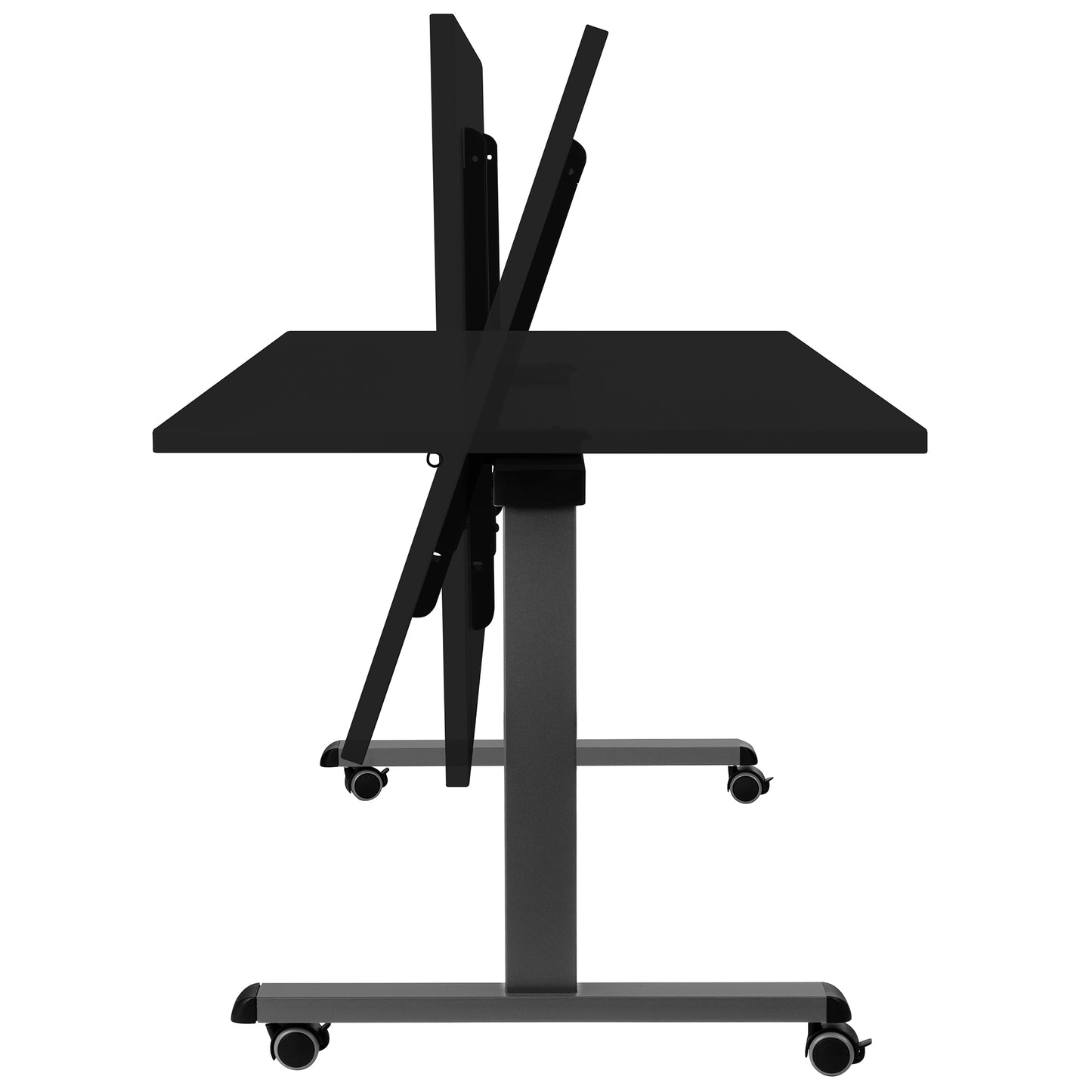 MARA - TILTING Table pliante | roulante, pliable, 1600 x 800 mm, noir