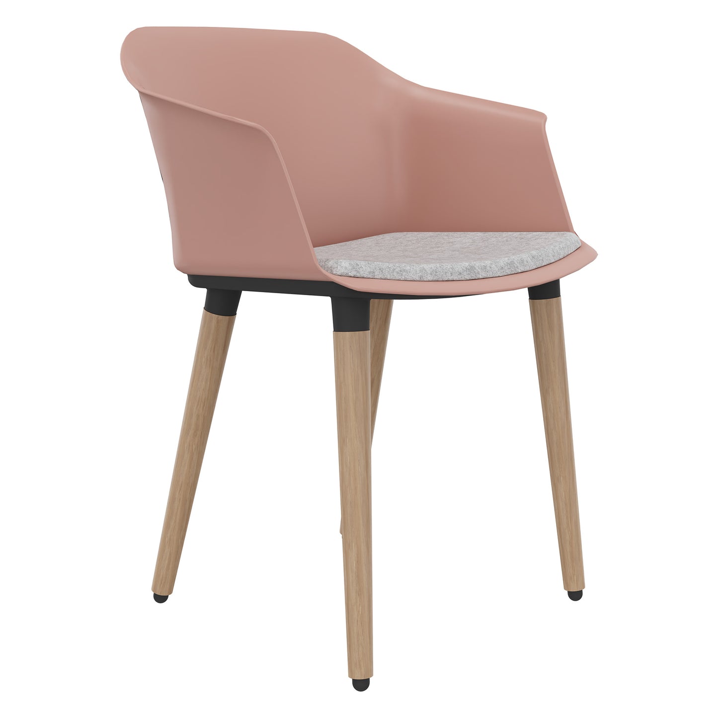 POLYTONE-C Visiteur et président de la conférence | Cadre en bois massif, couleur ancienne rose