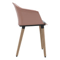 POLYTONE-C Visitor and Conference Chair | Solid Wood Frame, Dusty Pink - 2 Thumbnail Image