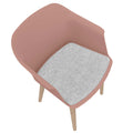 POLYTONE-C Visitor and Conference Chair | Solid Wood Frame, Dusty Pink - 10 Thumbnail Image