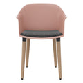 POLYTONE-C Visitor and Conference Chair | Solid Wood Frame, Dusty Pink - 7 Thumbnail Image