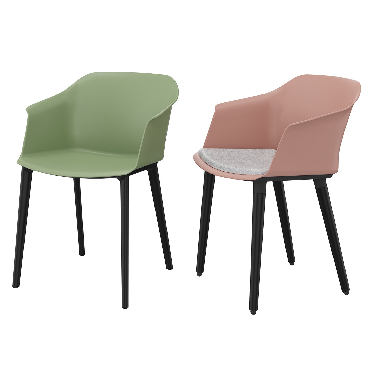 Chaise visiteur et de conférence POLYTONE-C, couleur gris