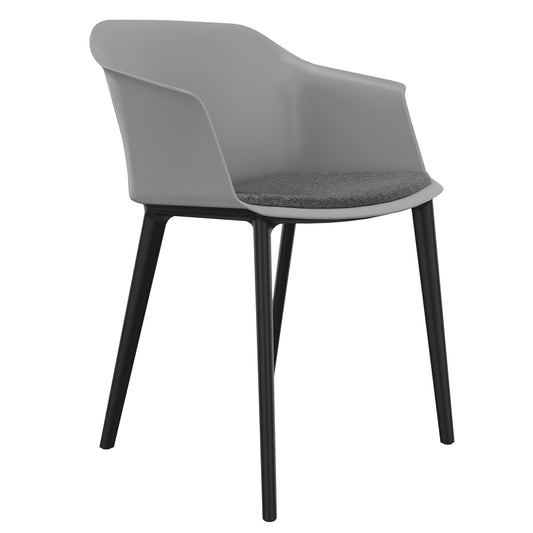 Sedia per visitatori e conferenze POLYTONE-C, colore grigio