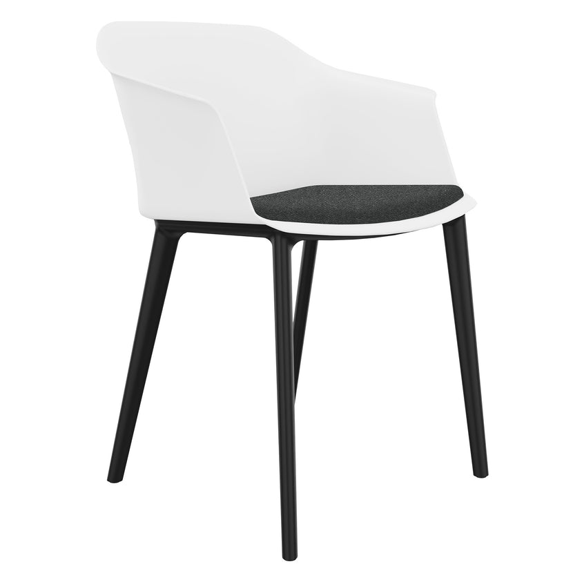 POLYTONE-C Sedia per visitatori e conferenze, colore bianco