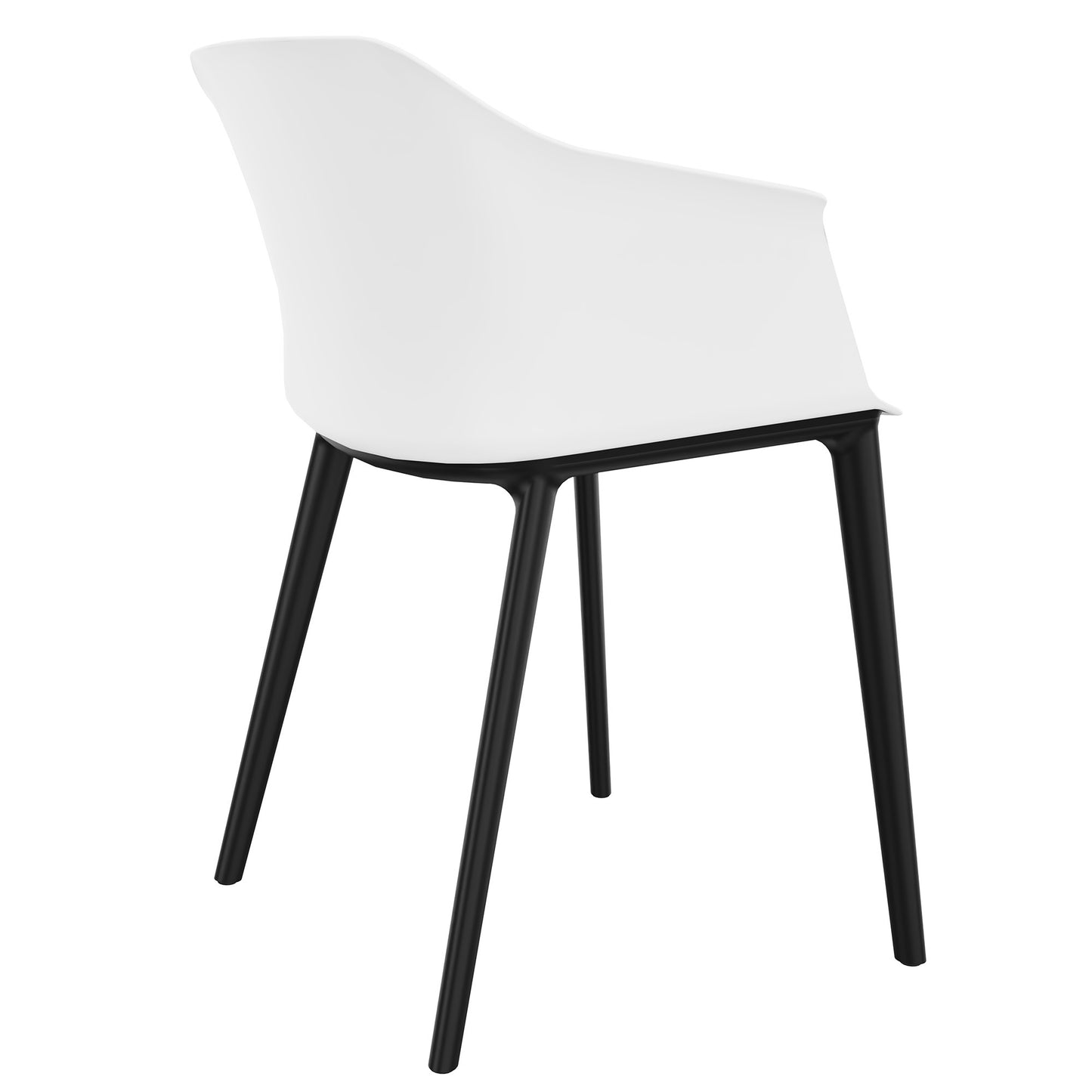 POLYTONE-C Sedia per visitatori e conferenze, colore bianco